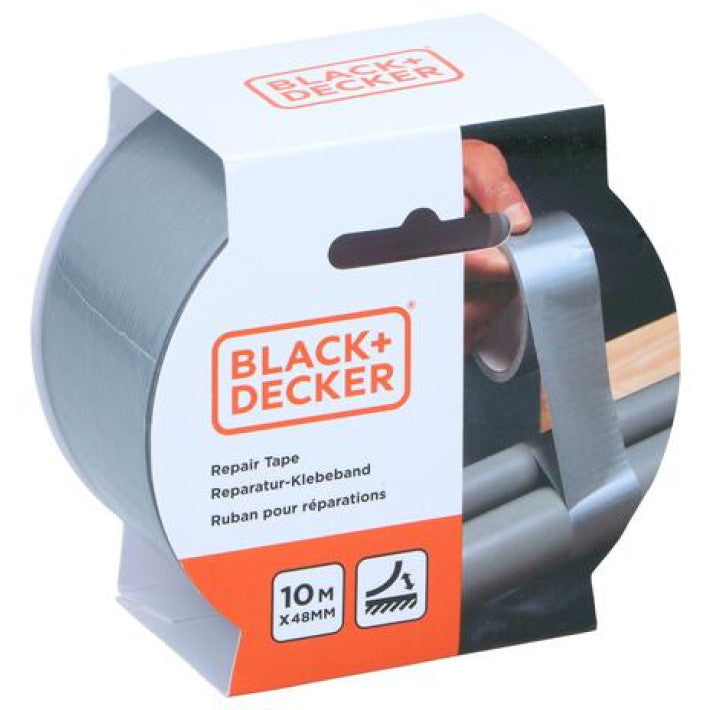 CINTA REPARA BLACK & DECKER 48MM X 10MT PLATA