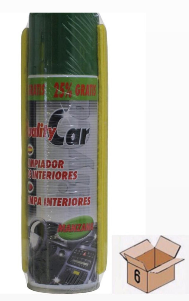LIMPIA INTERIORES QUALITY CAR 335+BAYETA MANZANA