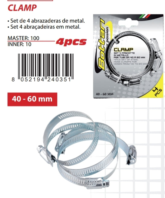 ABRAZADERAS METAL 4 UDS 40-60MM BOTTARI