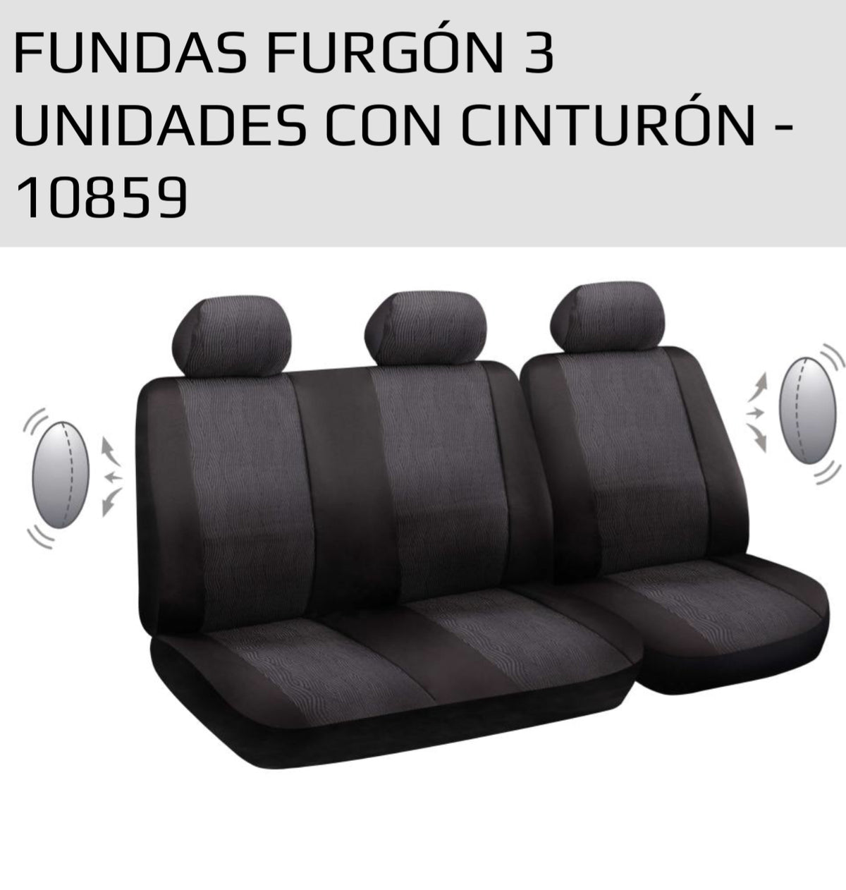 FUNDA ASIENTO 3 PIEZAS FURGONETA BOTTARI