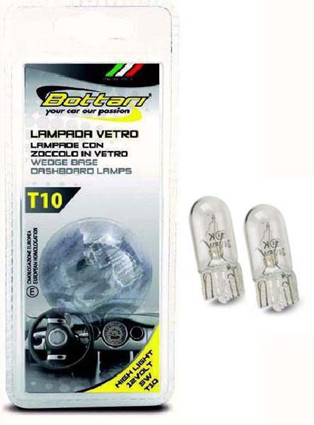 LAMPARA BOTTARI T-10 5W 12V S/CASQUILLO