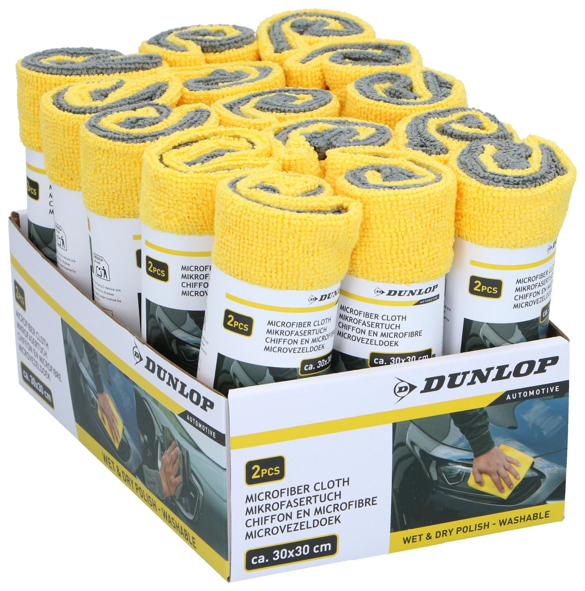 GAMUZA MICROFIBRA DUNLOP 30x30cm 2 UDS