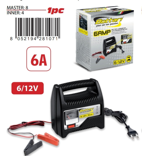 CARGADOR BATERIA 6 AMP
