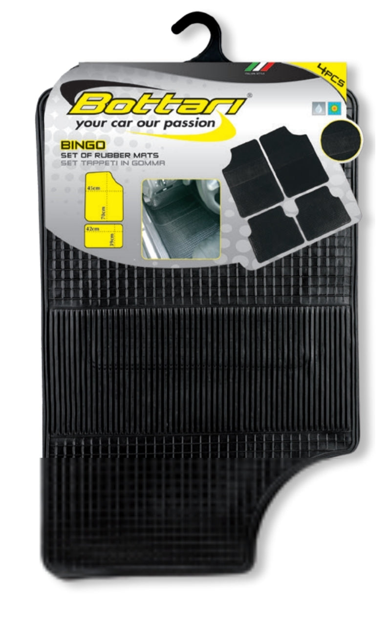 ALFOMBRA GOMA UNIVERSAL 4 PIEZAS BINGO