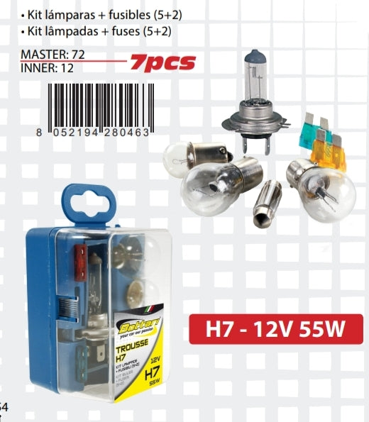 ESTUCHE LAMPARAS HALOGENA H-7 12V
