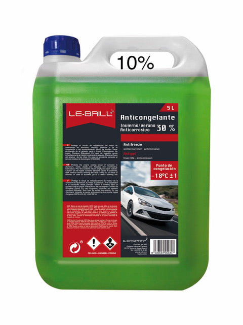 ANTICONGELANTE LE-BRILL 10% VERDE 5 L