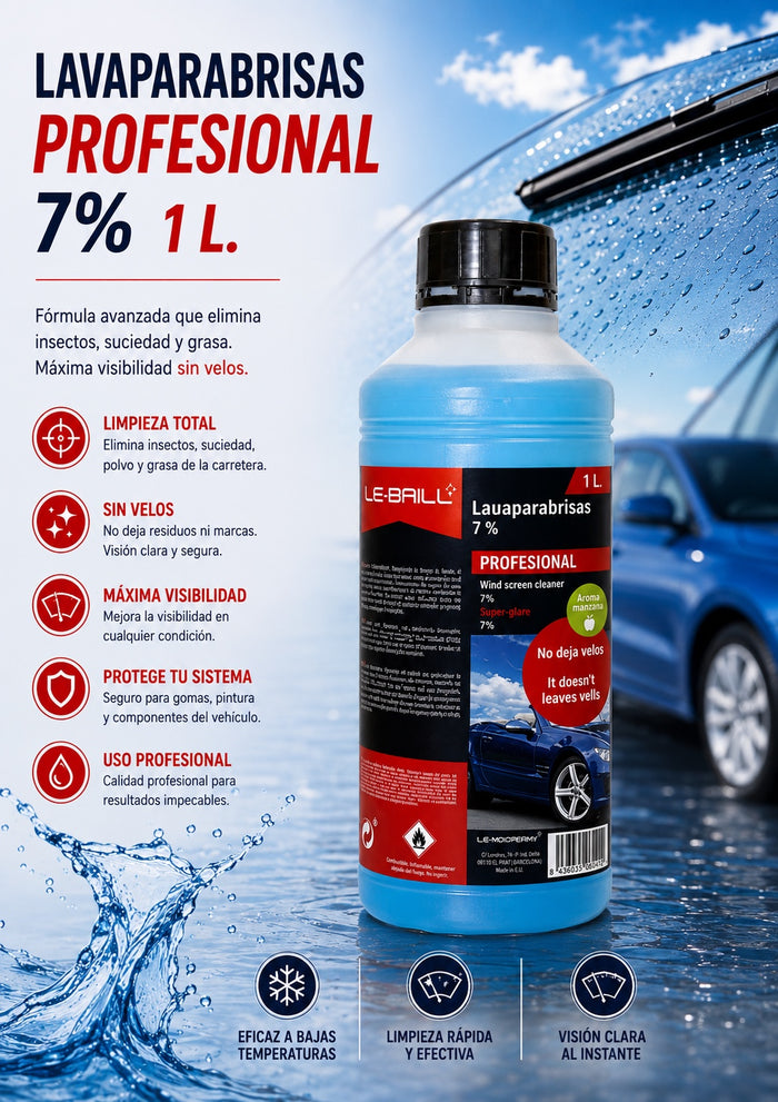 LAVAPARABRISAS LE-BRILL 7% 1 L
