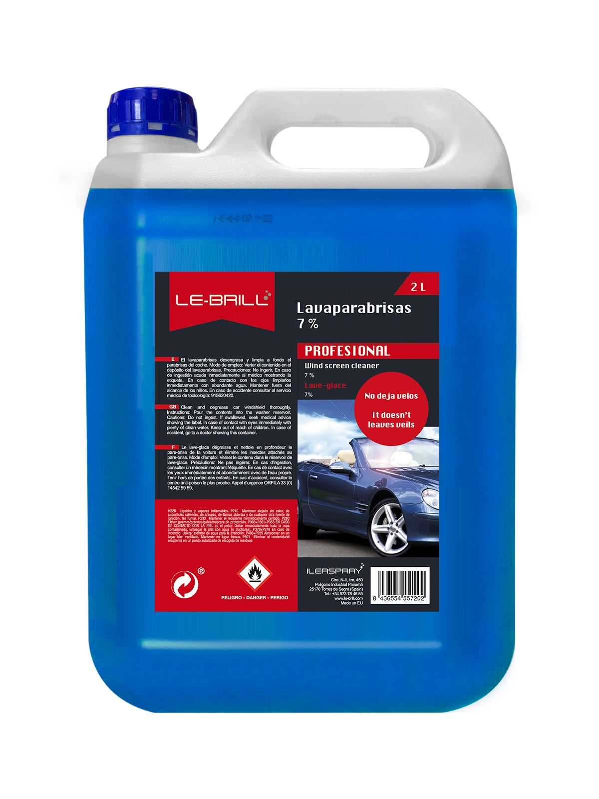 LAVAPARABRISAS LE-BRILL 7% 2 L